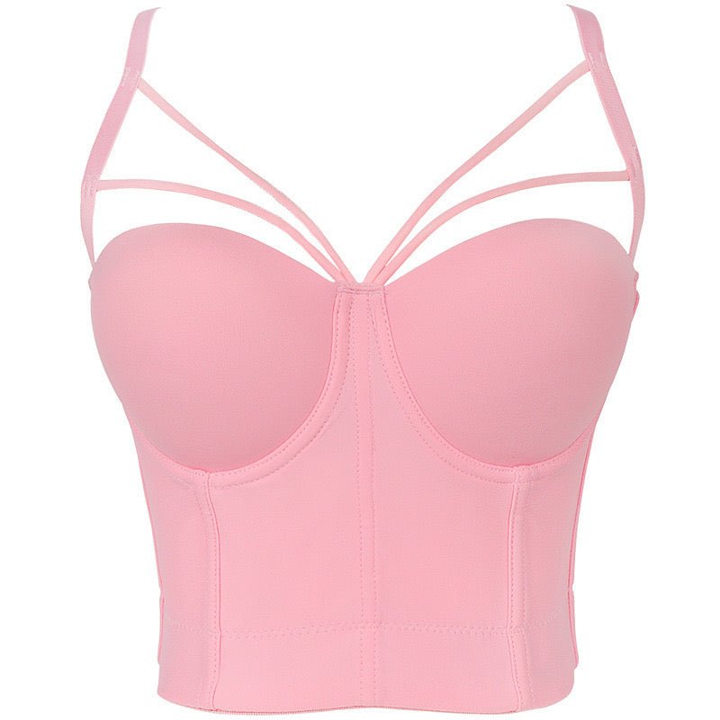 Precious Closet Strappy Bustier Corset Cami Top