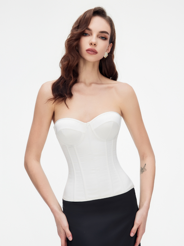 Precious Closet Sweetheart Padded Cup Boned Corset Bustier