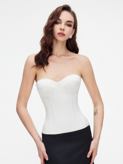 Precious Closet Sweetheart Padded Cup Boned Corset Bustier